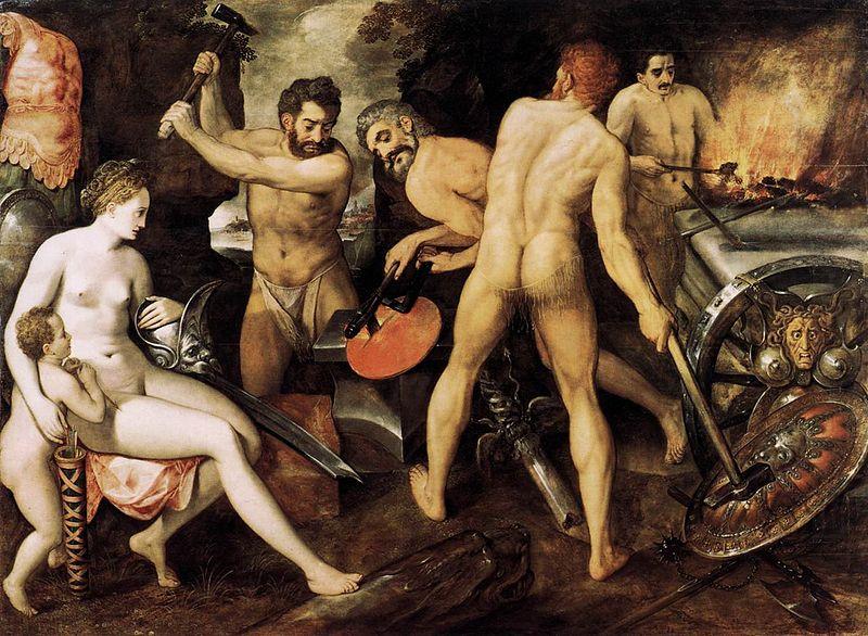 Venus at Vulcan's Forge, Frans Floris de Vriendt